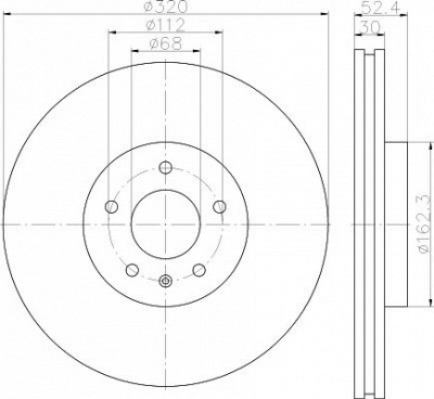HELLA PAGID 8dd355117191 -  Тормозной диск